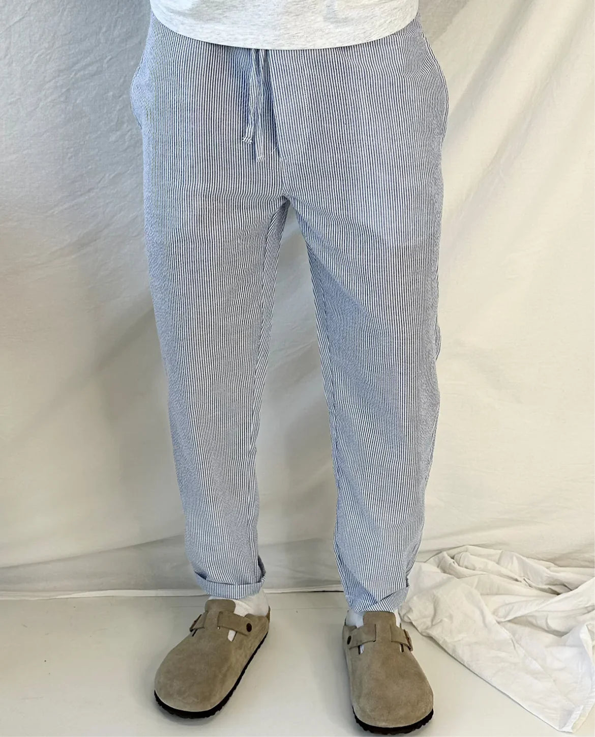 Sile Stripe Linen Trousers
