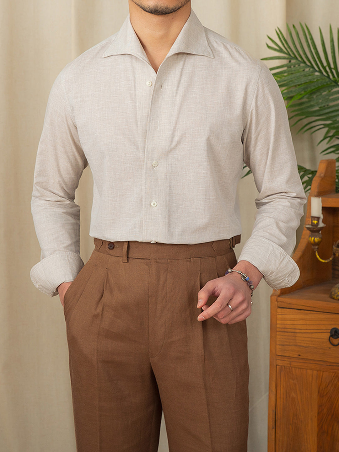 Colico 100% Linen Slim-Fit Shirt