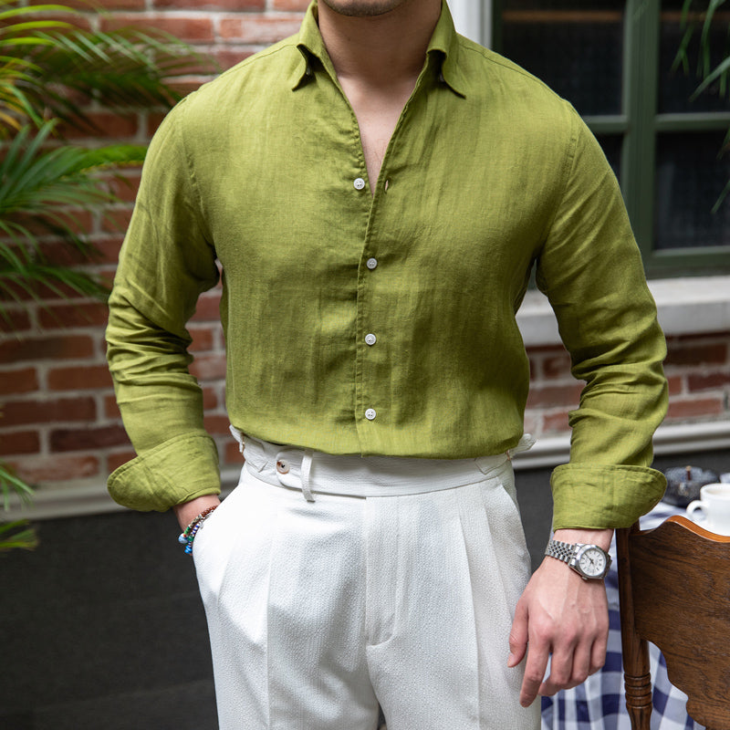 Colico 100% Linen Slim-Fit Shirt