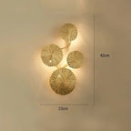 Applique murale cuivre doré - Fleur de lotus