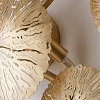 Applique murale cuivre doré - Fleur de lotus