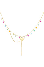 Lieke – Zomerse ketting met hartjesbedel