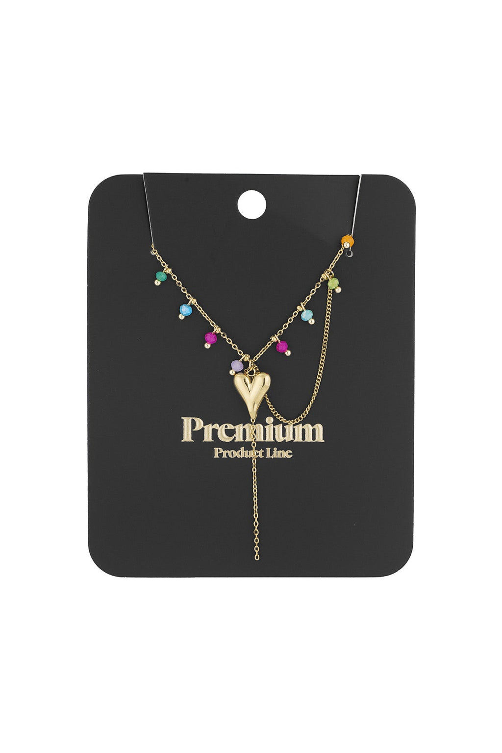 Lieke – Zomerse ketting met hartjesbedel