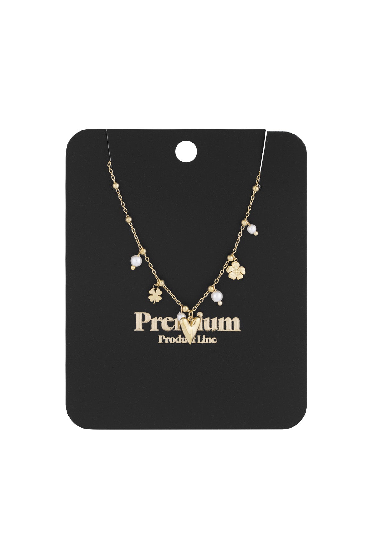 Sanne – Ketting met witte en gouden details