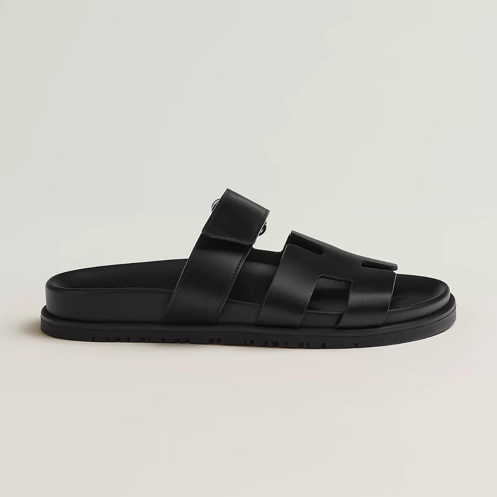 Sanne – Vegan leren slippers met verstelbare band