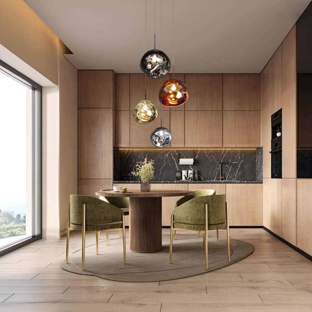 Suspension style verre soufflé | Boule de lave