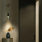 Applique murale suspendue en verre gris fumé au design moderne en forme de bouteille