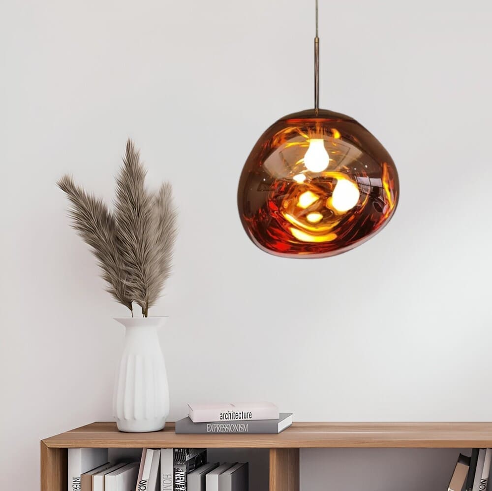 Suspension style verre soufflé | Boule de lave