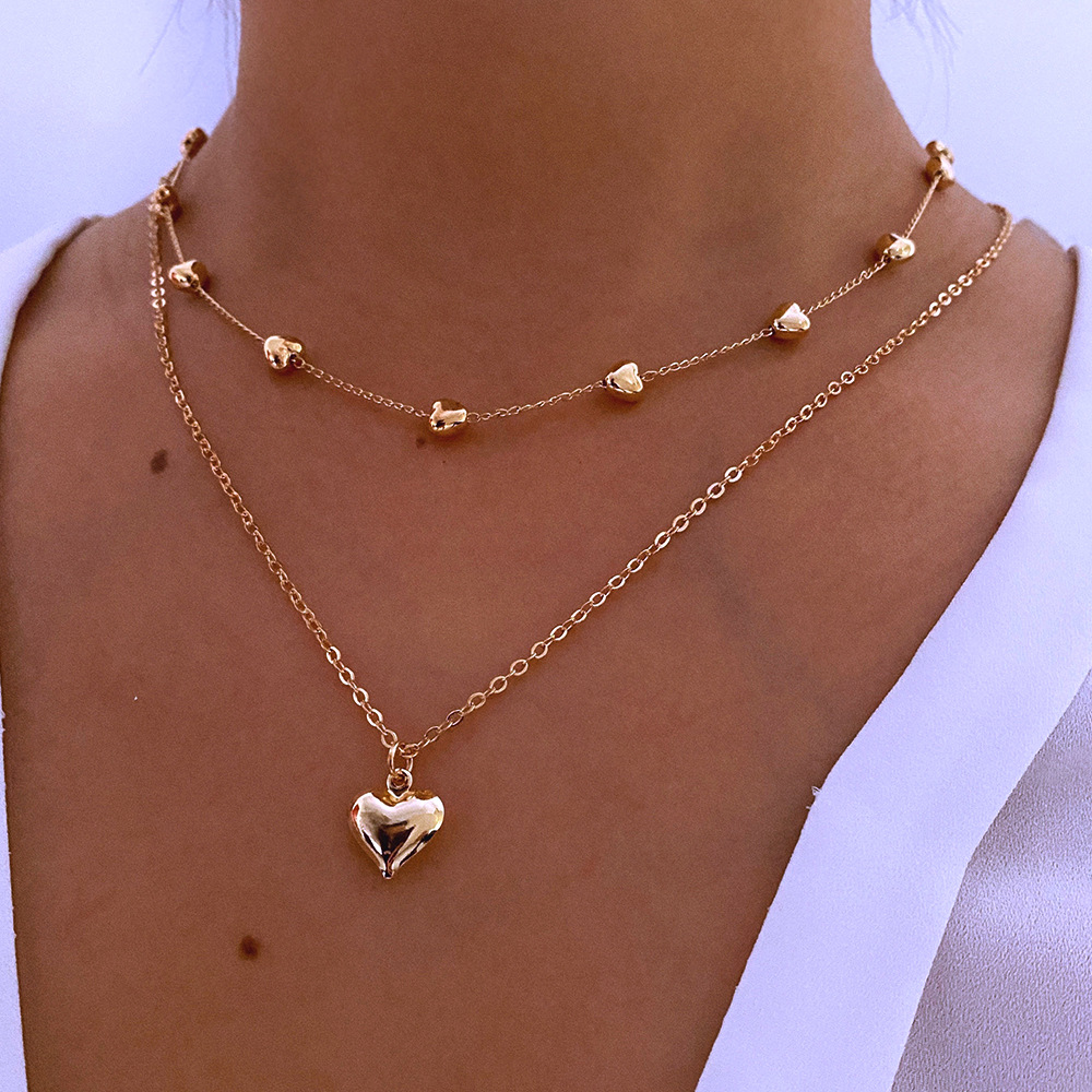 Luna | Tweedelige Hartjes Ketting Set