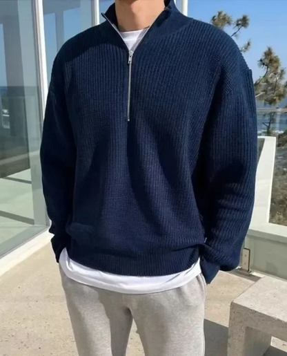 The Laruro Mock Neck Zip Sweater