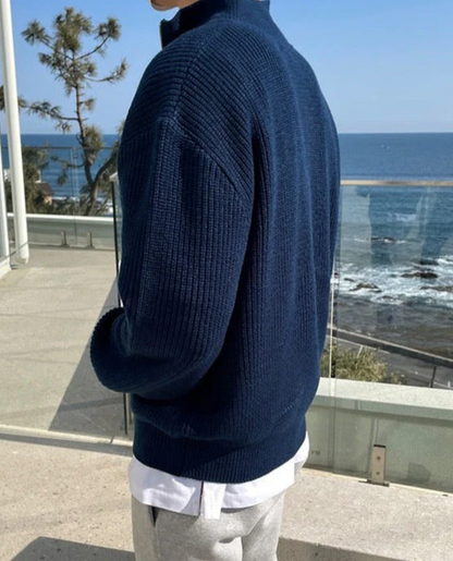 The Laruro Mock Neck Zip Sweater