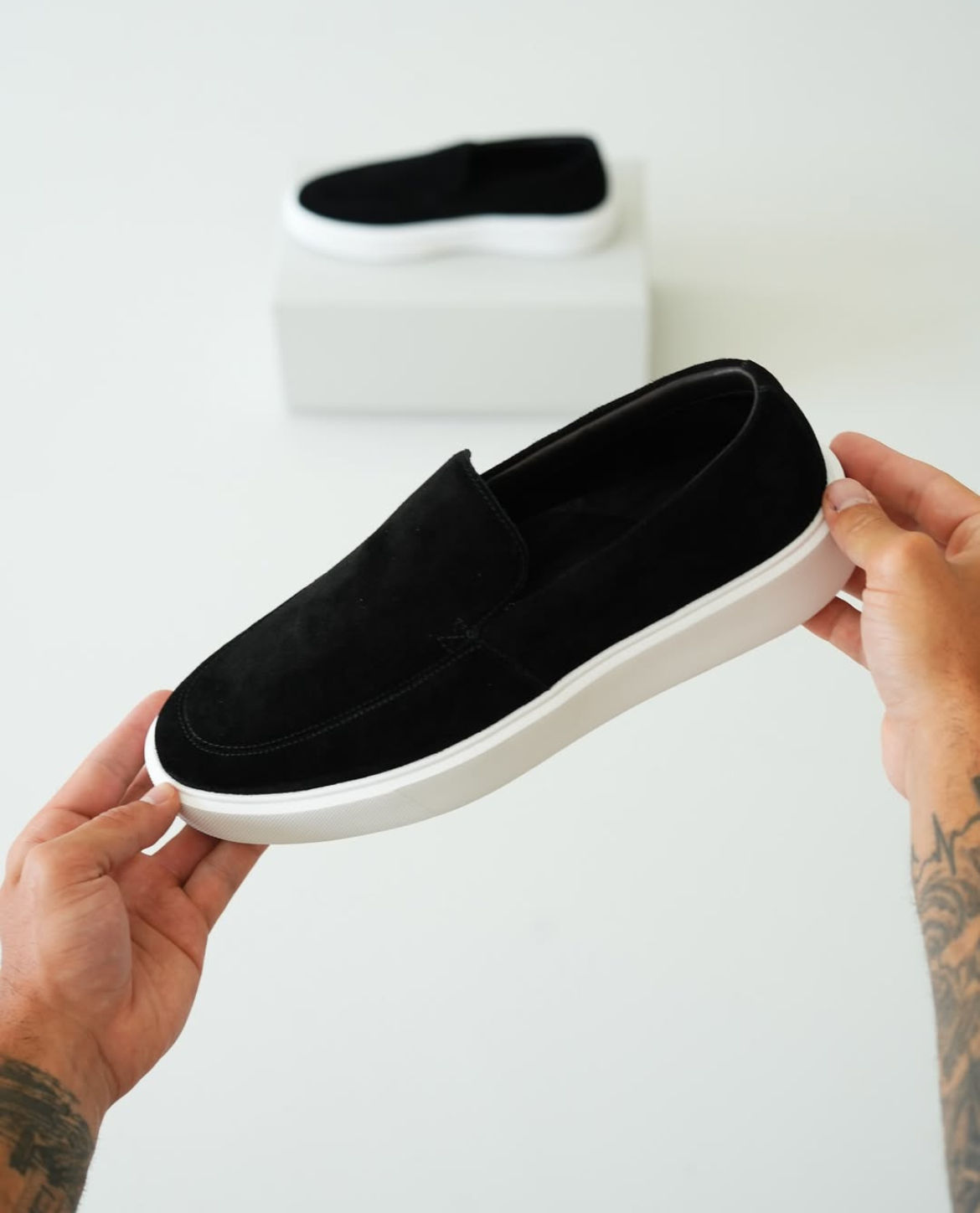 Suede Slip Ons