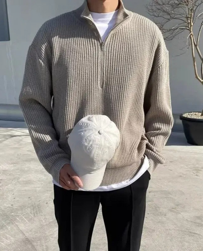 The Laruro Mock Neck Zip Sweater