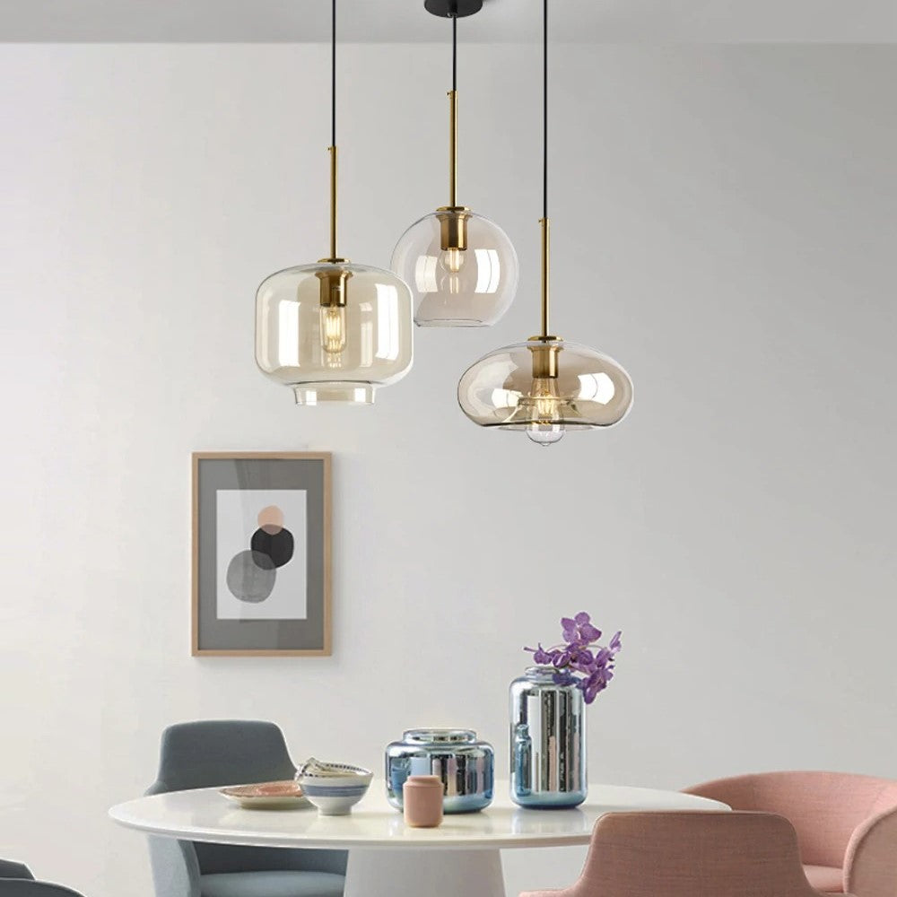 Suspension élégante verre soufflé | Style vintage