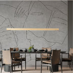 Suspension LED style bois de noyer ou de sapin | Design rectiligne & minimaliste