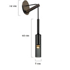 Applique murale suspendue en verre gris fumé au design moderne en forme de bouteille