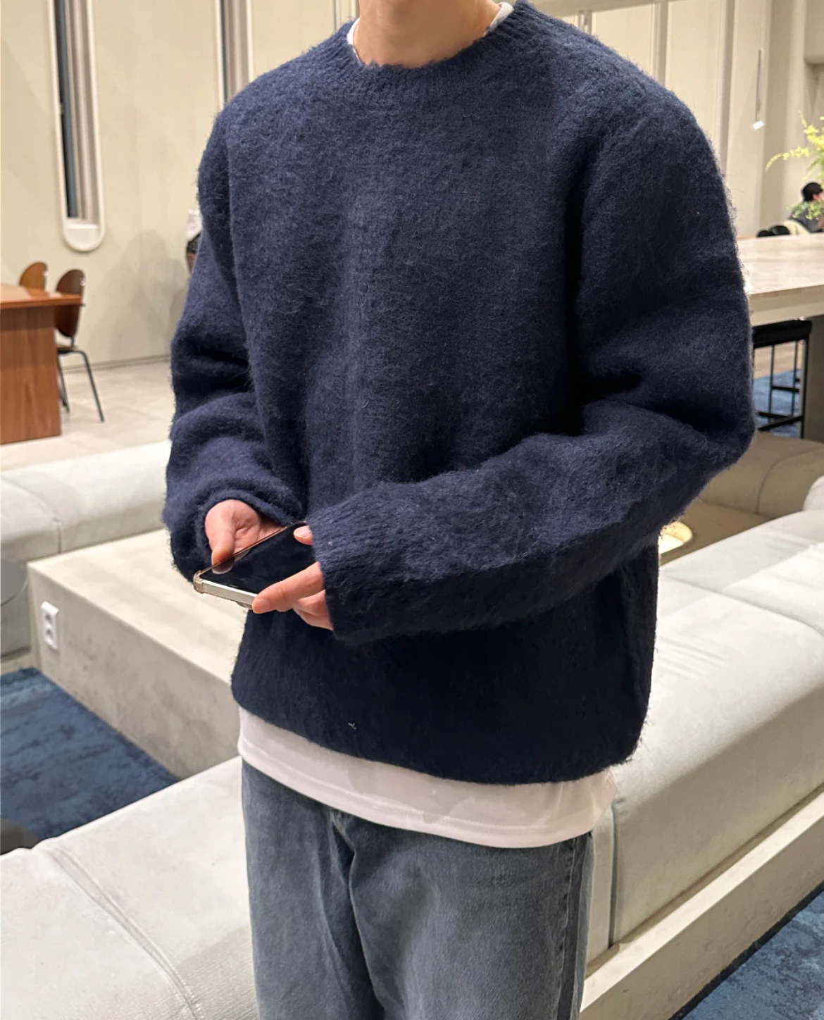 Textured Wool Winter Sweater