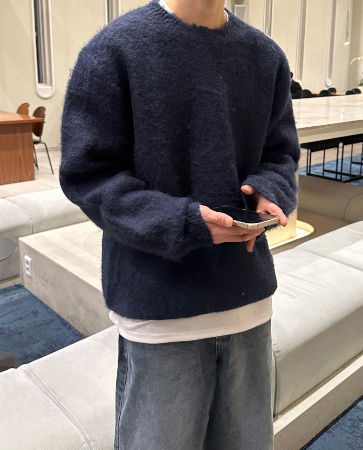 Textured Wool Winter Sweater