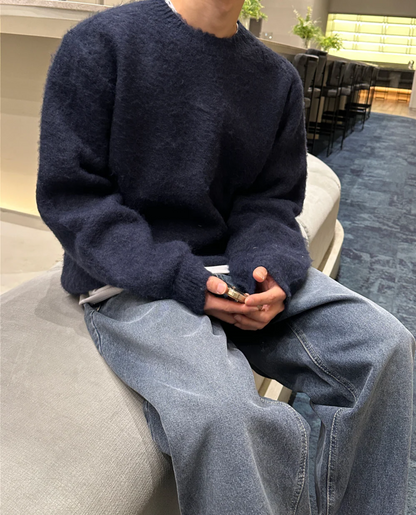 Textured Wool Winter Sweater