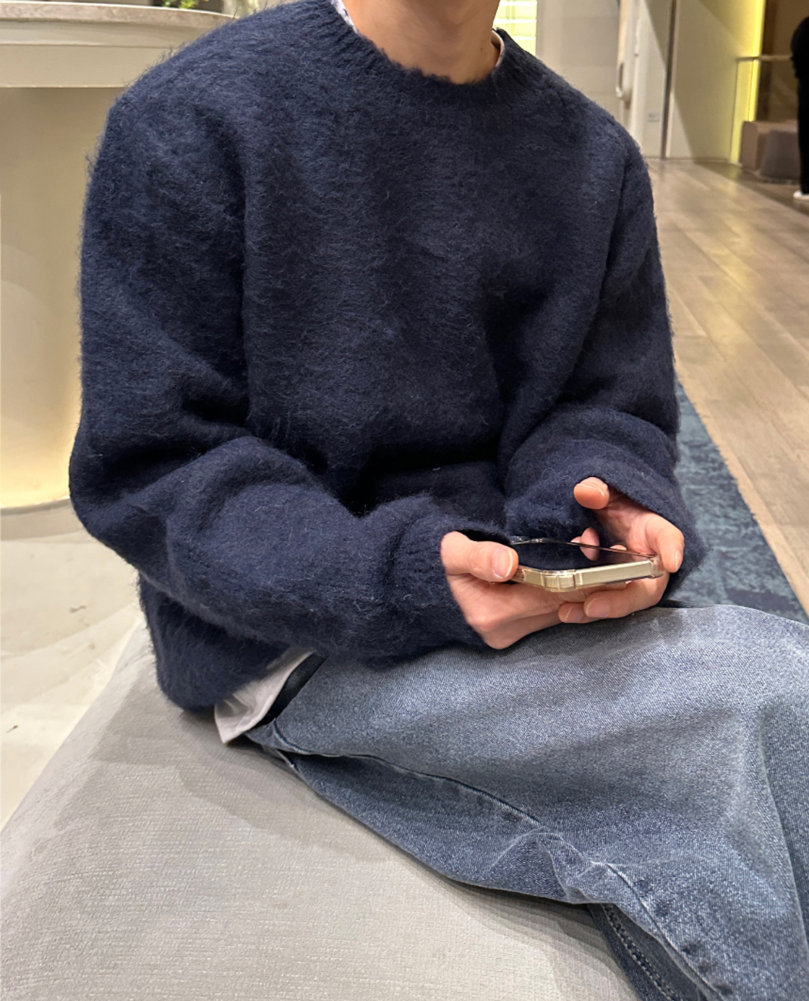 Textured Wool Winter Sweater