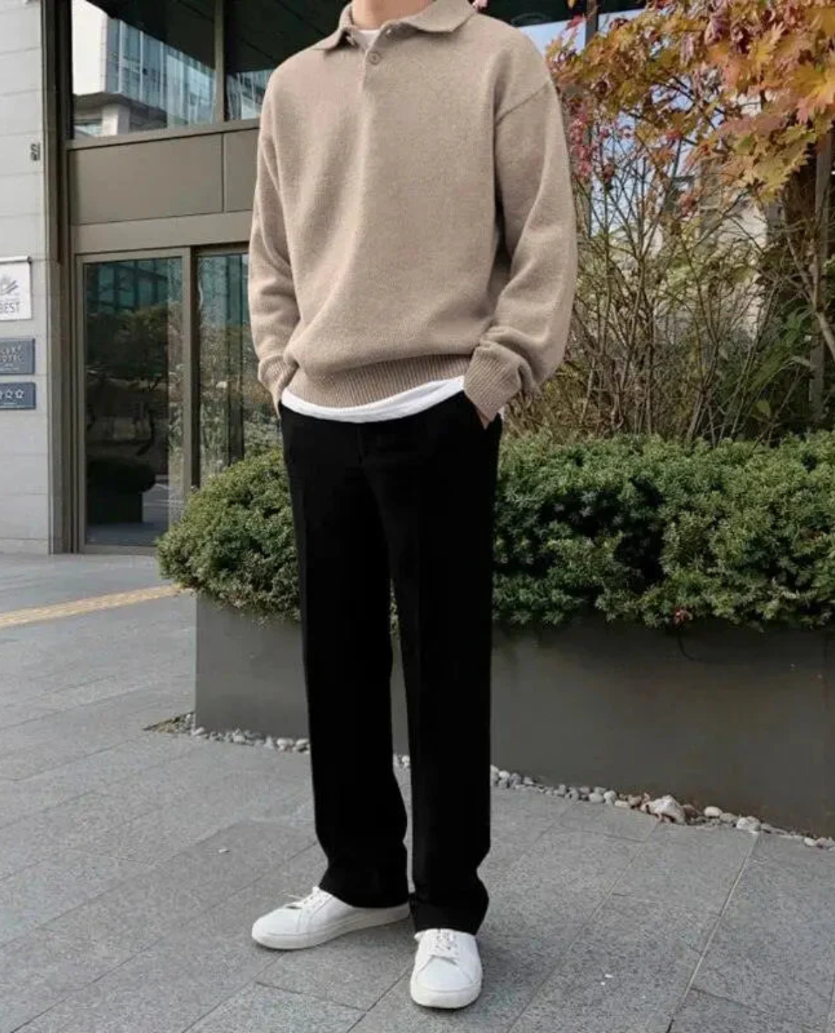 The Arveilo Button Polo Sweater