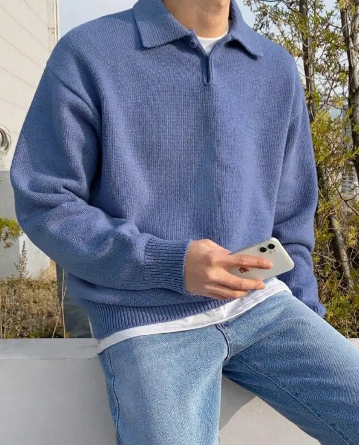 The Arveilo Button Polo Sweater