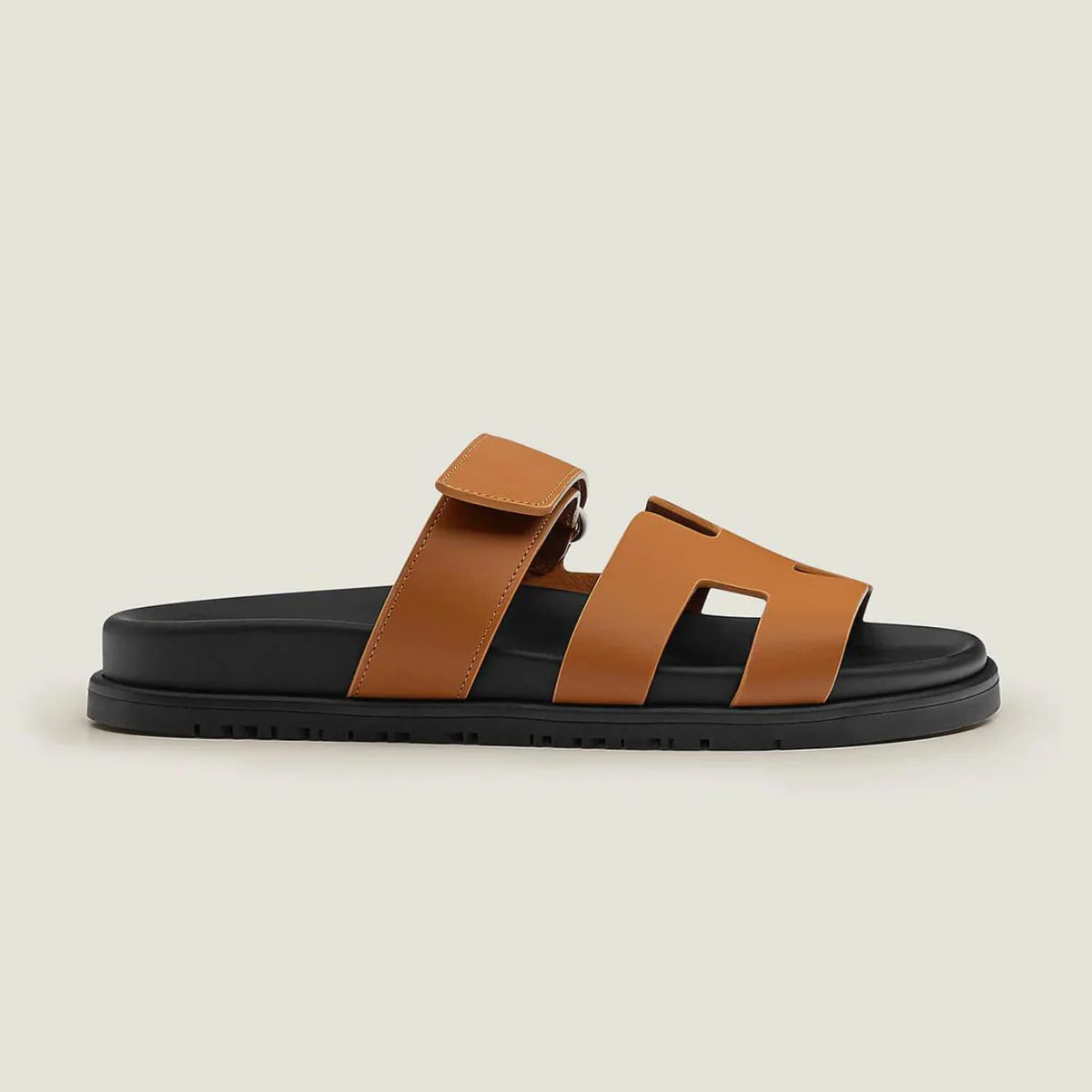 Sanne – Vegan leren slippers met verstelbare band