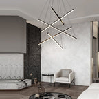 Lustre suspendu élégant, aux lignes croisées