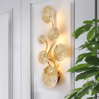 Applique murale cuivre doré - Fleur de lotus