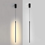 Suspension tube métal noir LED