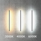 Suspension tube métal noir LED