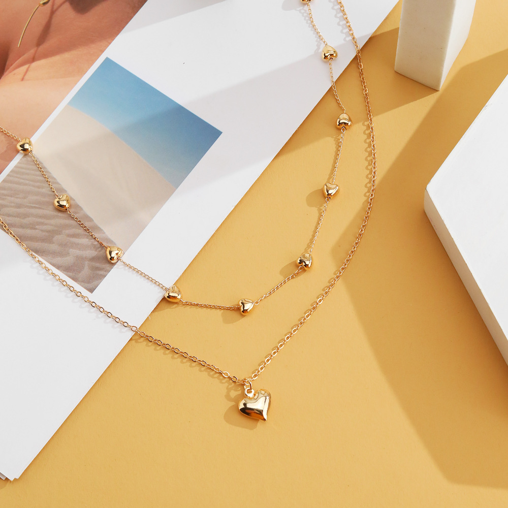 Luna | Tweedelige Hartjes Ketting Set
