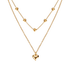 Luna | Tweedelige Hartjes Ketting Set