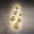 Applique murale cuivre doré - Fleur de lotus