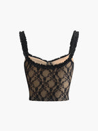 Lieke – Cami Top met Kanten Knoopjes