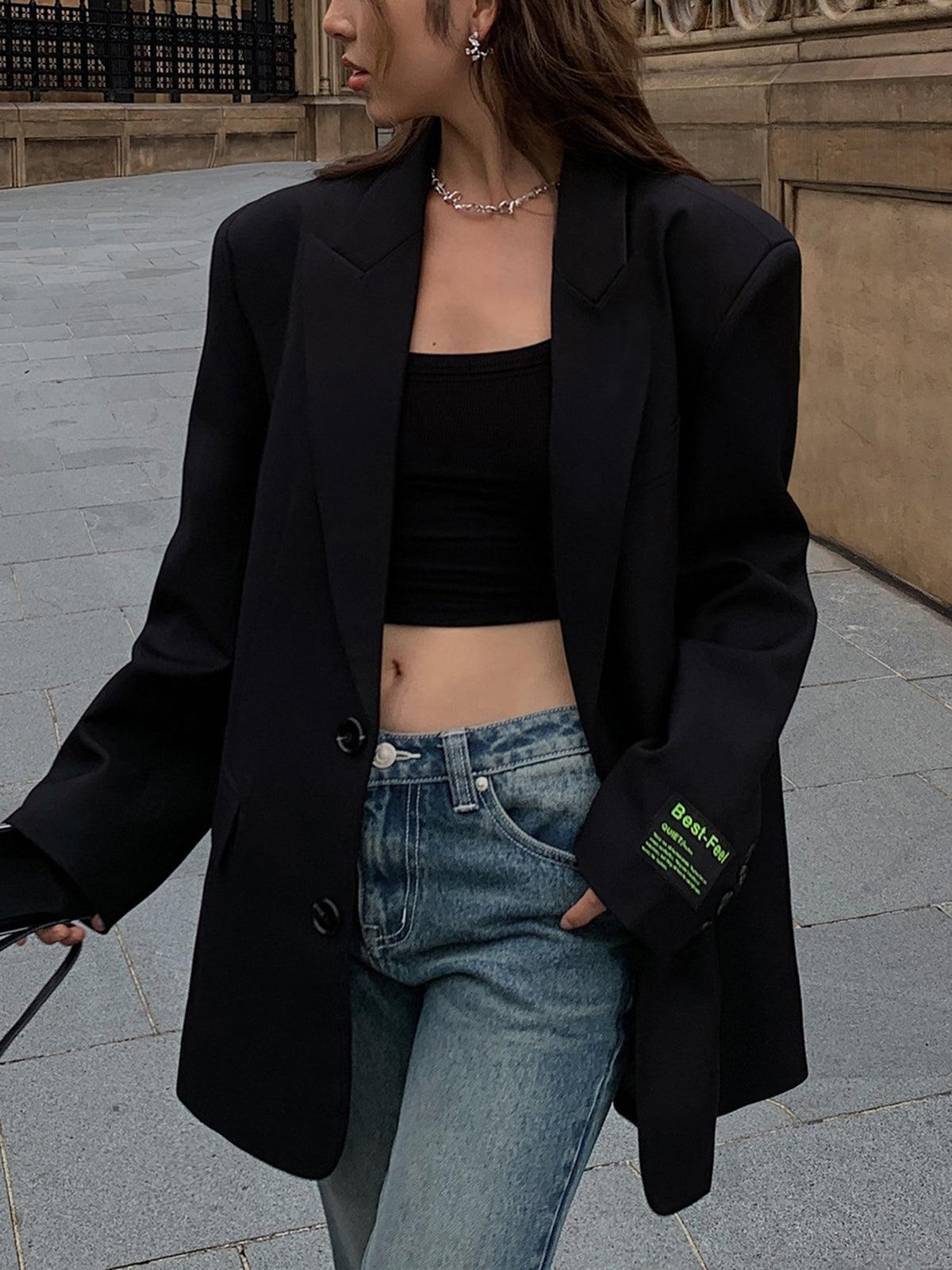 Aisley – Oversized Classic Blazer with Lapels