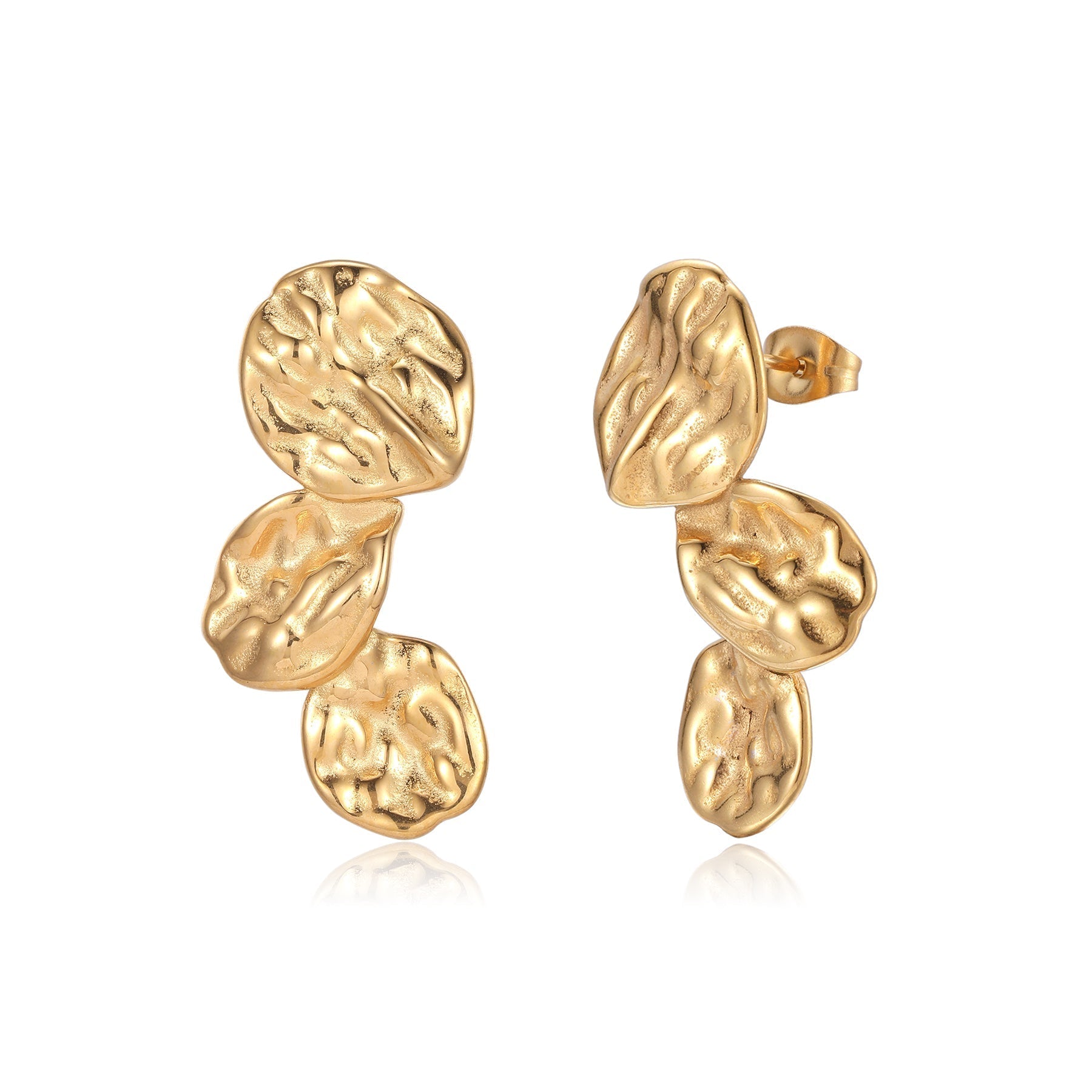 Marcy | Gouden Sculptuur Oorbellen