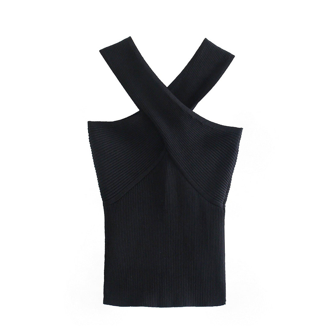 Isidora | Elegante top met gekruiste band