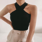 Isidora | Elegante top met gekruiste band