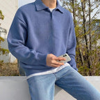 Button Polo Sweater
