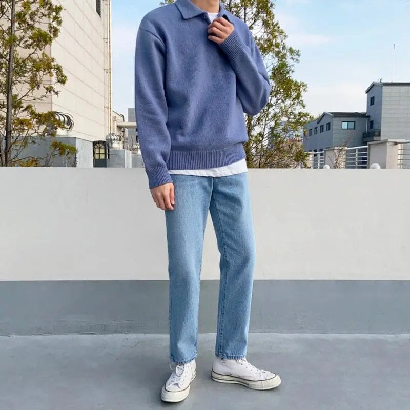 The Arveilo Button Polo Sweater