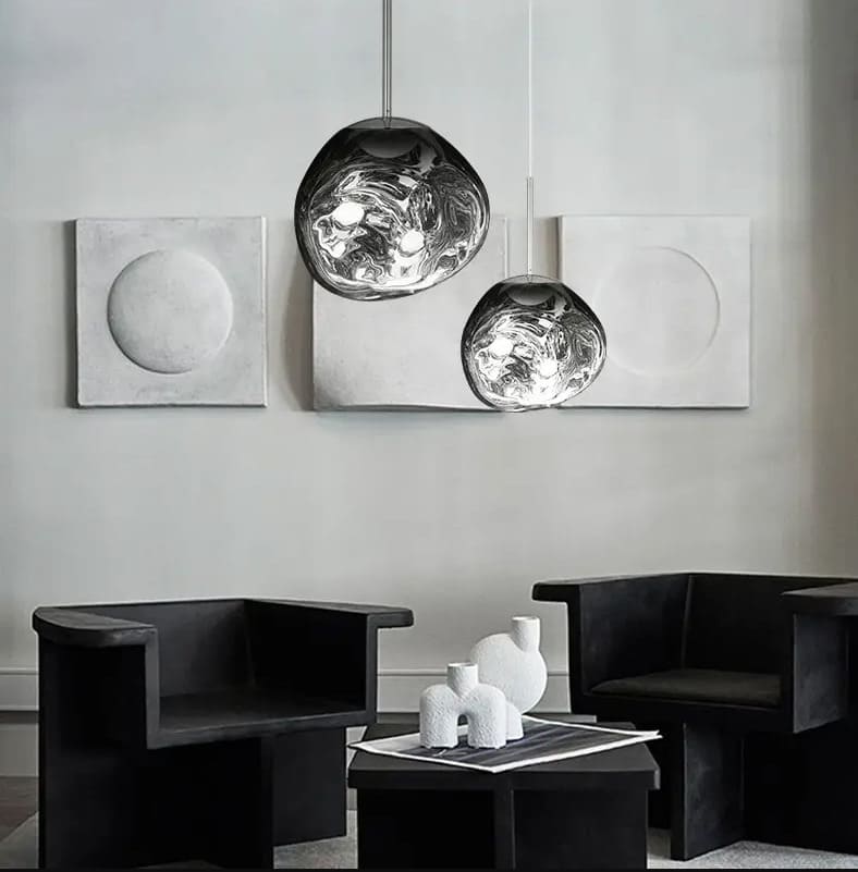 Suspension style verre soufflé | Boule de lave