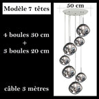 Suspension style verre soufflé | Boule de lave