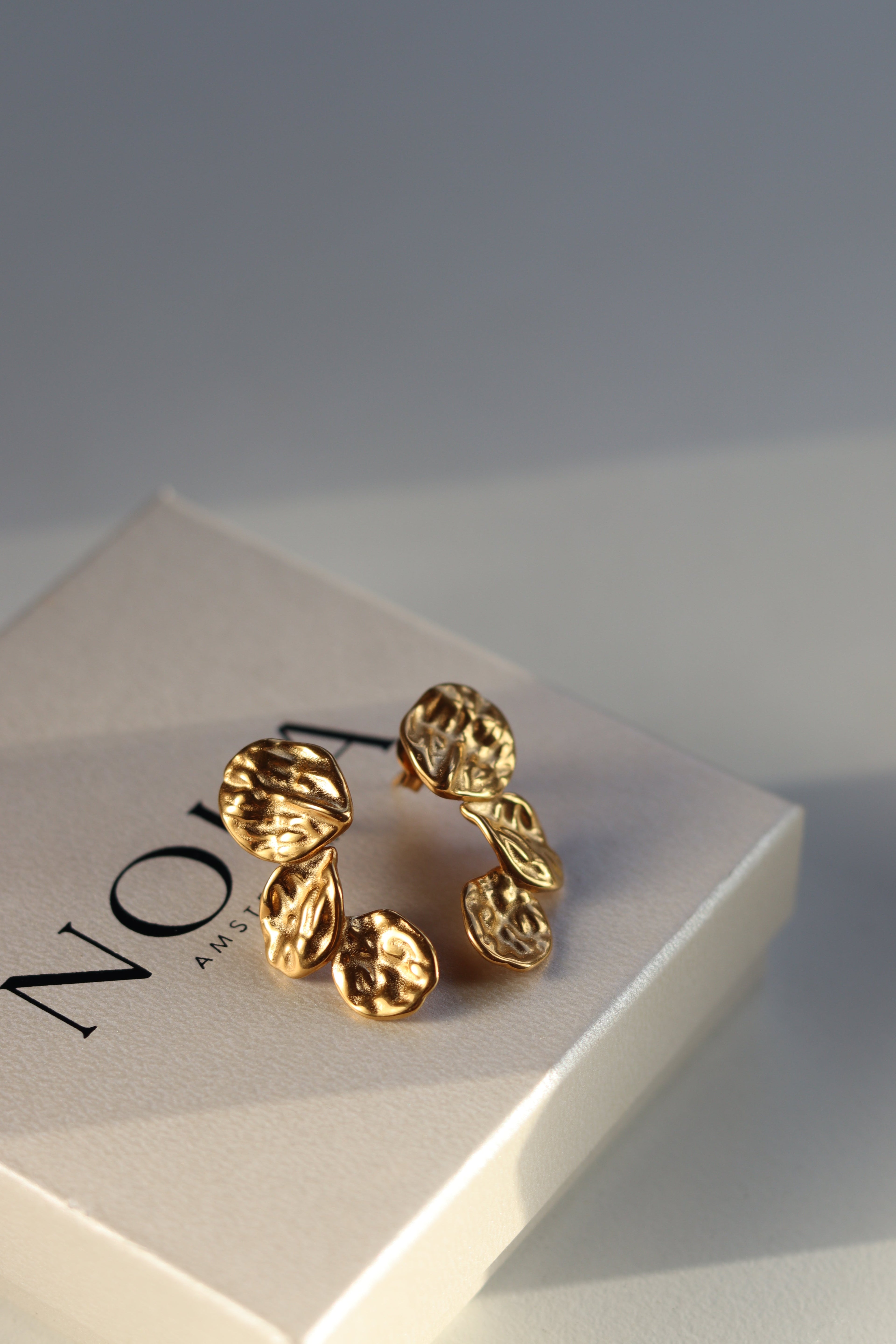 Marcy | Gouden Sculptuur Oorbellen
