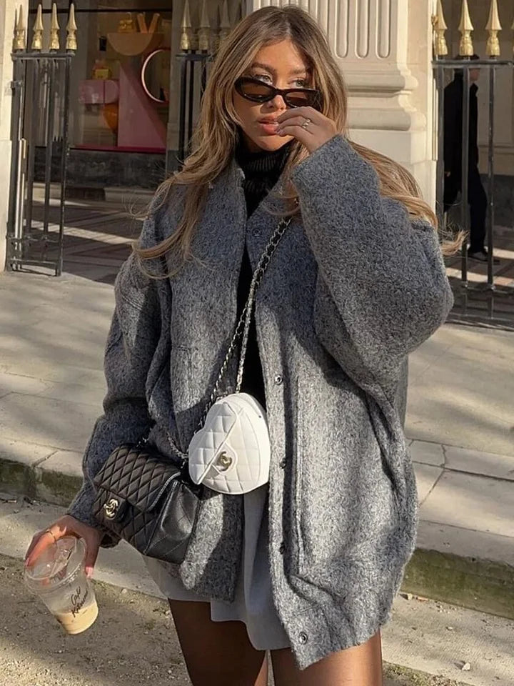 Velora – Oversized Bomber Jacket