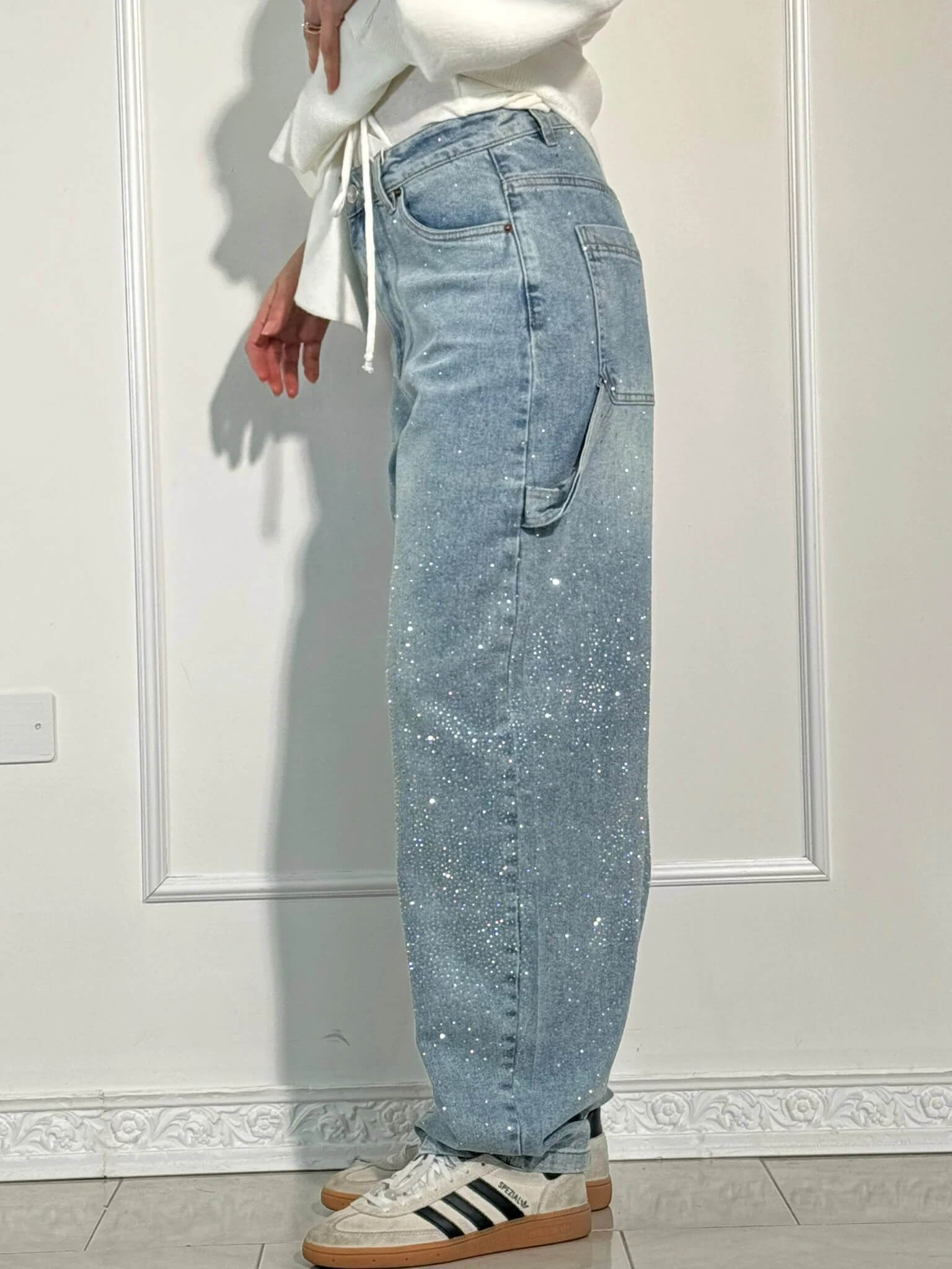 Elegante jeans met glamour
