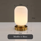 Lampe de chevet en verre teinté