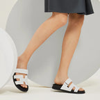Sanne – Vegan leren slippers met verstelbare band