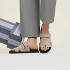 Sanne – Vegan leren slippers met verstelbare band