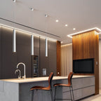 Suspension minimaliste en aluminium, design tube cylindrique